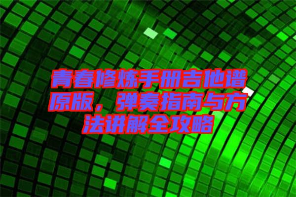 青春修煉手冊(cè)吉他譜原版，彈奏指南與方法講解全攻略