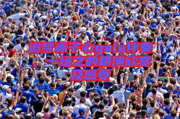 追夢赤子心gala伴奏，一場之的精演欣賞及感受