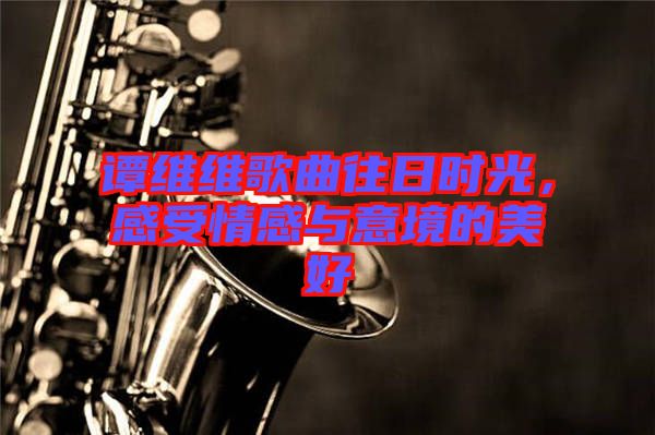 譚維維歌曲往日時光，感受情感與意境的美好
