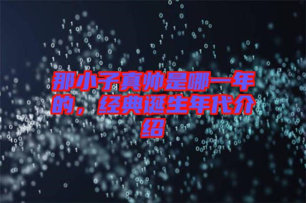 那小子真帥是哪一年的，經(jīng)典誕生年代介紹