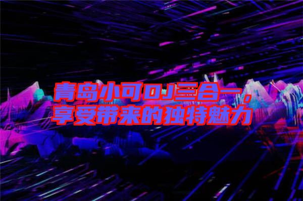 青島小可DJ三合一，享受帶來(lái)的獨(dú)特魅力