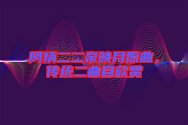 阿炳二二泉映月原曲，傳統(tǒng)二曲目欣賞