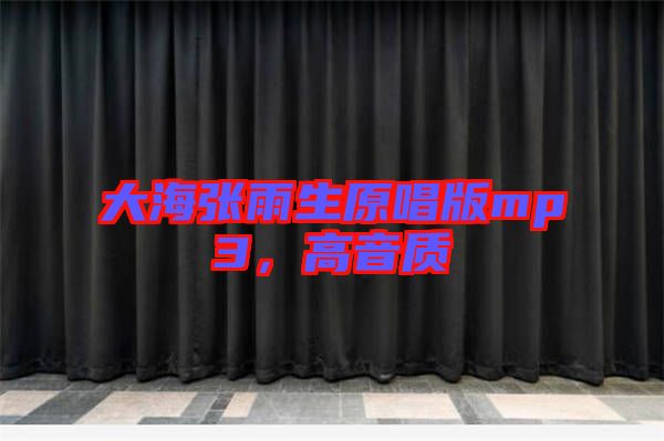 大海張雨生原唱版mp3，高音質(zhì)