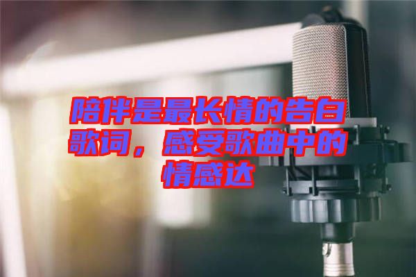 陪伴是最長(zhǎng)情的告白歌詞，感受歌曲中的情感達(dá)